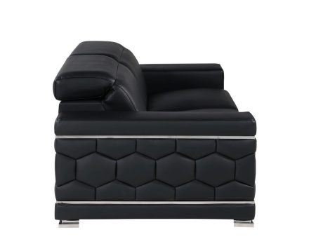 89  Black Leather Sofa With Silver Legs Online now