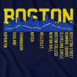 Boston Skyline Run Route T-Shirt Online Hot Sale