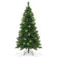 6 7 8 Feet Pre-Lit Artificial Christmas Tree with 300 400 500 LED Lights-6 ft Online now