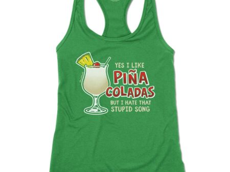 Yes I Like Piña Coladas But... Ladies Tank Top (4 Colors) For Discount