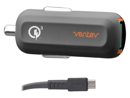 Ventev QC3.0 24W dashport rq1300 mini Car Charger and USB A to Micro USB Cable 3.3ft by Ventev Fashion