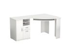 59  White Corner Computer Desk With Two Drawers Supply