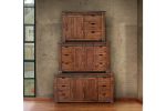 50  Brown Solid Wood Enclosed Storage Distressed TV Stand Online