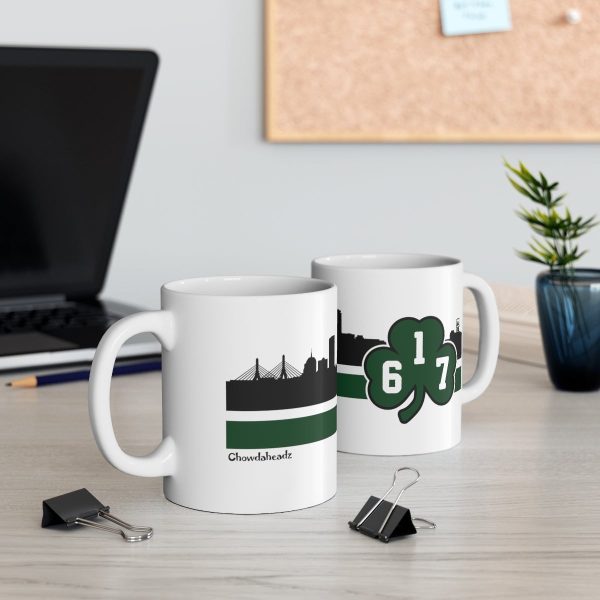 Boston 617 Shamrock Sideline 11oz Coffee Mug Online Hot Sale