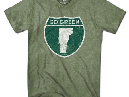 Go Green Vermont Highway Sign T-Shirt Online Hot Sale