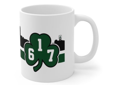 Boston 617 Shamrock Sideline 11oz Coffee Mug Online Hot Sale