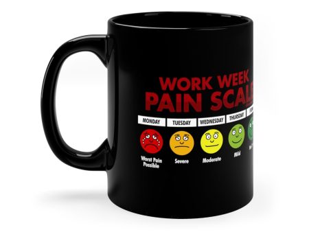 Work Week Pain Scale 11oz Coffee Mug Cheap