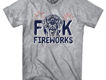 F Fireworks Dog T-Shirt For Sale