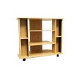 35  Wood Brown Open Shelving TV Stand Discount