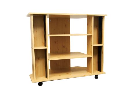 35  Wood Brown Open Shelving TV Stand Discount