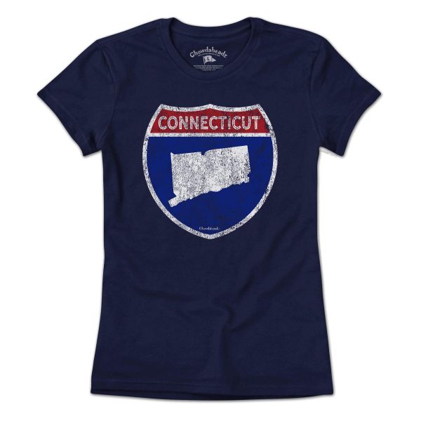 Connecticut Highway Sign T-Shirt For Cheap