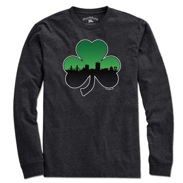 Boston Shamrock Skyline T-Shirt Online now