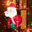 3.3 Feet Lighted Inflatable Santa Claus Broke Out from Window For Discount