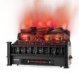 20 Inch Electric Fireplace Heater with Realistic Pinewood Ember Bed-Black Online now