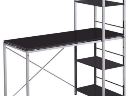 47  Black and Silver Computer Desk Discount