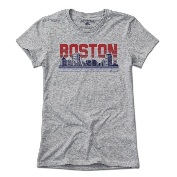 Boston Lined Cityscape T-Shirt Online now