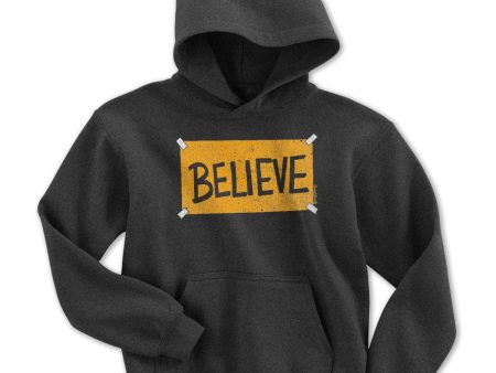 Believe Black & Gold Sign Youth Hoodie For Cheap