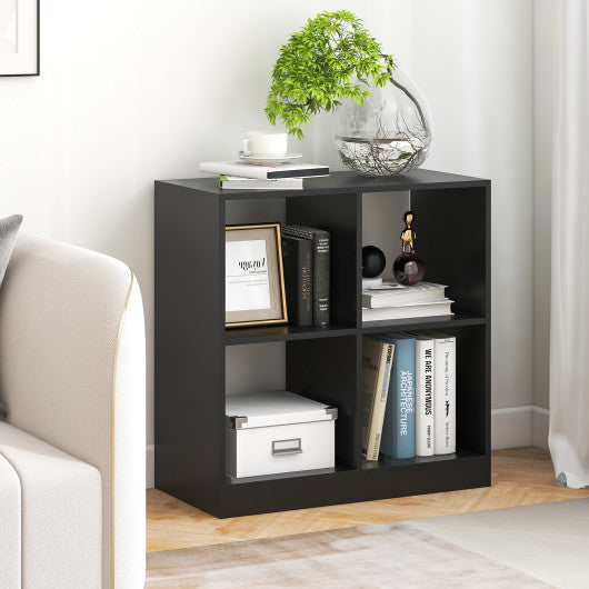 4-Cube Kids Bookcase with Open Shelves-Black For Discount