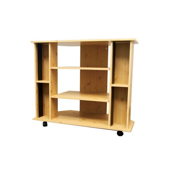 35  Wood Brown Open Shelving TV Stand Discount