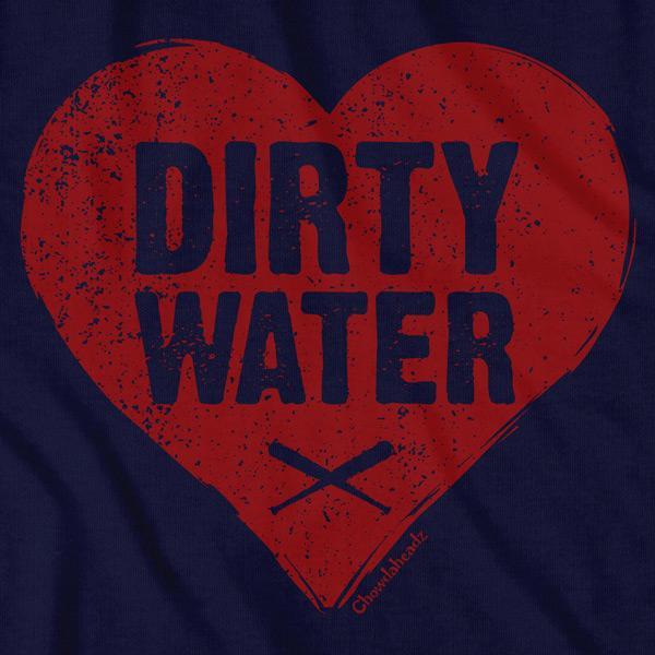 Dirty Water Baseball Heart T-Shirt For Sale