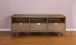 64  Sand Solid Wood Open shelving TV Stand Discount