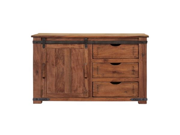 50  Brown Solid Wood Enclosed Storage Distressed TV Stand Online