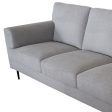 84  Light Gray Linen Sofa With Black Legs Discount