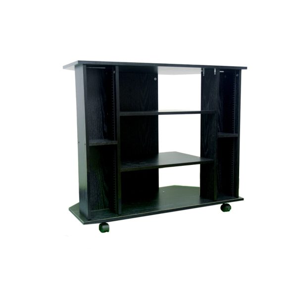 35  Black Open Shelving TV Stand For Discount