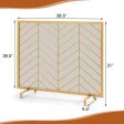 38 x 31 Inch Single Panel Fireplace Screen-Golden Cheap