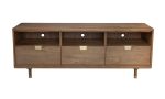 64  Sand Solid Wood Open shelving TV Stand Discount