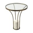 24  Black And White Glass Round End Table Online now