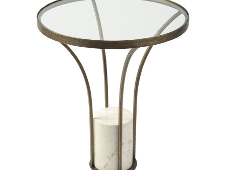 24  Black And White Glass Round End Table Online now