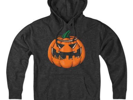 Boston Skyline Jack O  Lantern Hoodie Cheap