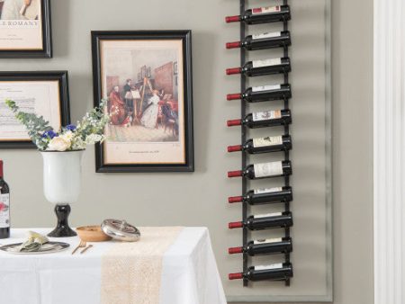 6 9 12-Bottle Rustproof Wall-Mounted Wine Rack-XL on Sale