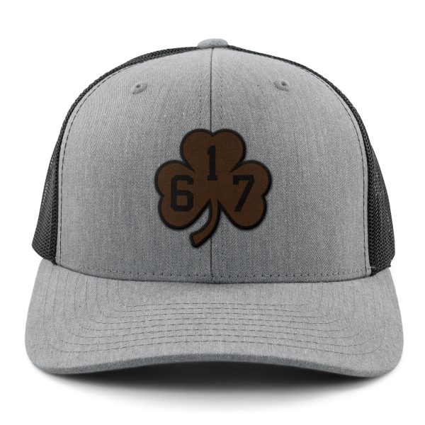 617 Shamrock Leather Patch Classic Snapback Trucker Hot on Sale