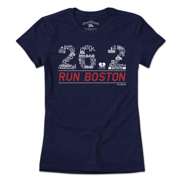 26.2 Run Boston Race Icons T-Shirt Online Sale