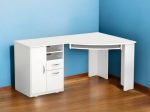 59  White Corner Computer Desk With Two Drawers Supply