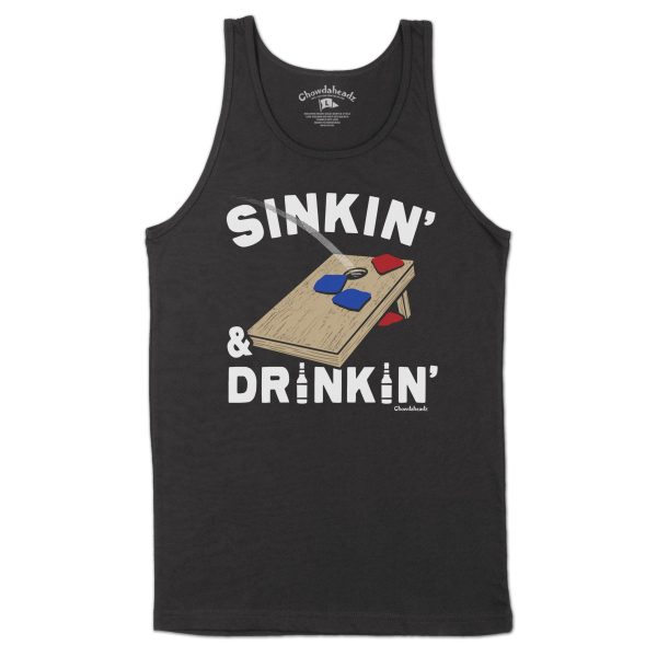 Sinkin  & Drinkin  Cornhole Men s Tank Top For Cheap