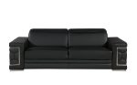 89  Black Leather Sofa With Silver Legs Online now