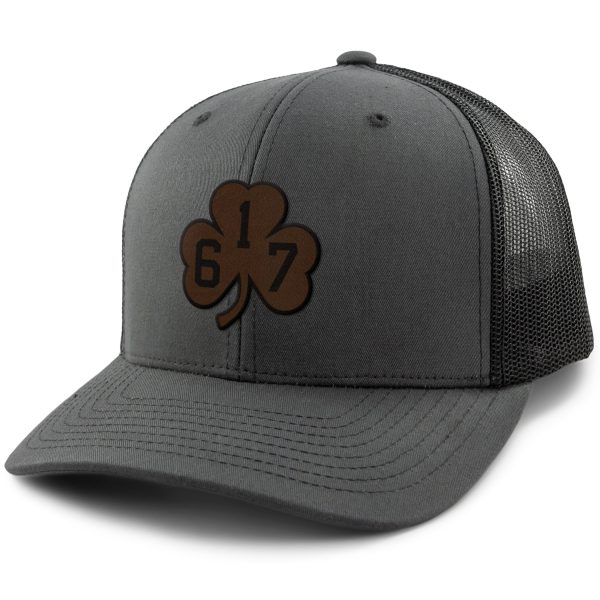 617 Shamrock Leather Patch Classic Snapback Trucker Hot on Sale