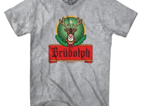 Brudolph Reindeer Label T-Shirt Online Hot Sale