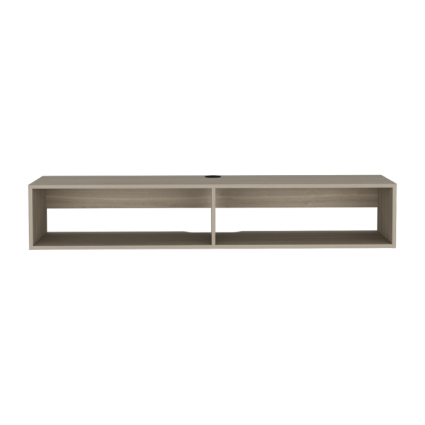 59  Beige Floating Mount TV Stand Hot on Sale