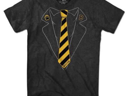 Boston Black & Gold Tie T-Shirt Discount