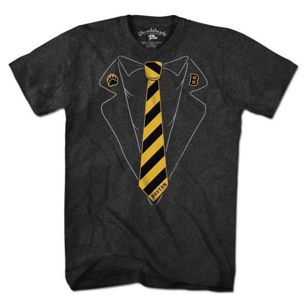 Boston Black & Gold Tie T-Shirt Discount