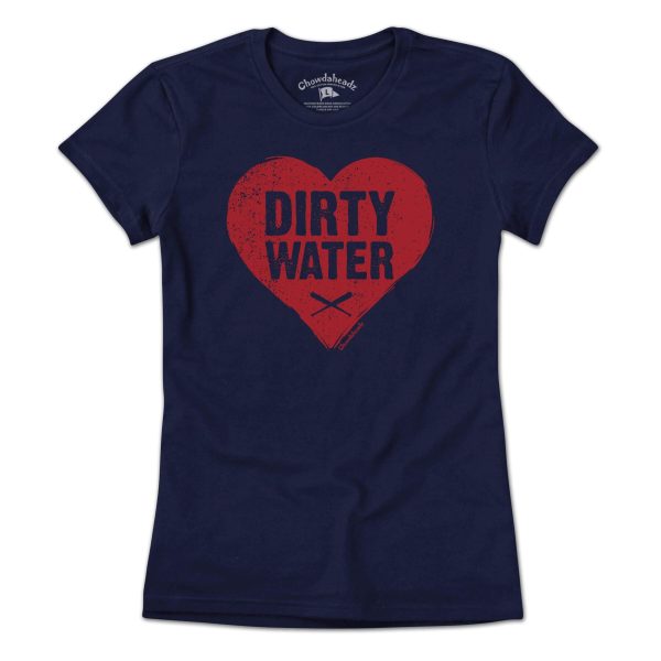 Dirty Water Baseball Heart T-Shirt For Sale