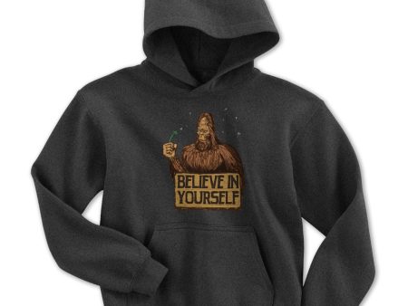 Believe in Yourself Bigfoot Youth Hoodie Hot on Sale