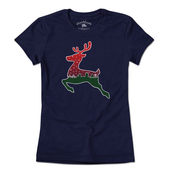 Boston Reindeer Skyline T-Shirt Sale