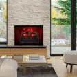 20 Inch Electric Fireplace Heater with Realistic Pinewood Ember Bed-Black Online now