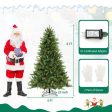 6 7 FT Artificial Christmas Tree with Pine Cones and Adjustable Brightness-6 ft Supply