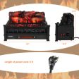 20 Inch Electric Fireplace Heater with Realistic Pinewood Ember Bed-Black Online now